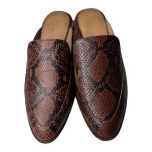 Madewell The Frances Loafer Mules Snakeskin Pattern Maple Glow Multi Women’s